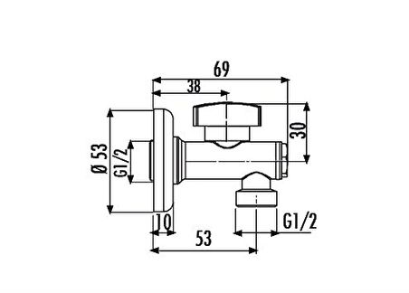 Creavit FMC213 Filtreli Ara Musluk 1/2-1/2 Krom