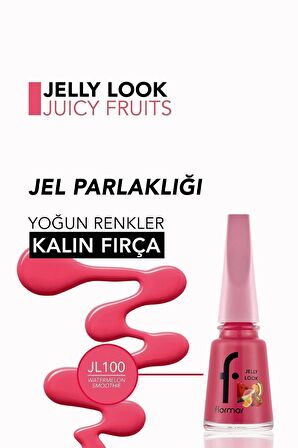 Flormar Jelly Look Yüksek Pigmentli ve Parlak Bitişli Jel Görünümlü Oje