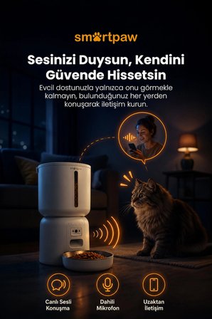 Smartpaw Fresh Feeder Pro Kameralı Akıllı Otomatik Mama Kabı (Distribütör Garantili)