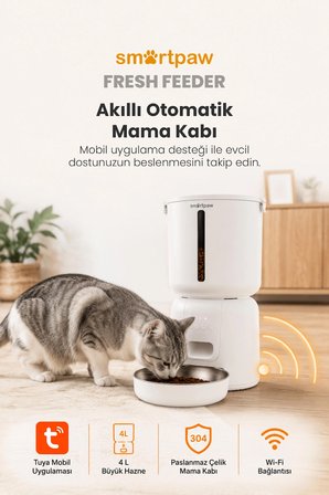 Smartpaw Fresh Feeder Akıllı Otomatik Mama Kabı (Distribütör Garantili)