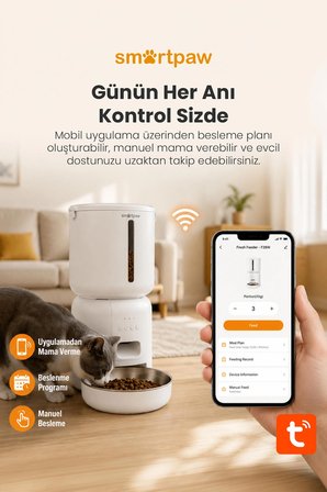 Smartpaw Fresh Feeder Akıllı Otomatik Mama Kabı (Distribütör Garantili)