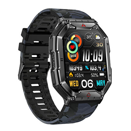 ZCWATCH V0623 Outdoor Military Bt Call, Pusula, Spor Sağlık, Profesyonel Akıllı Saat