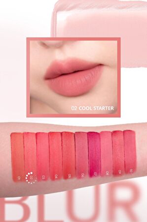 Gün Boyu Kalıcı Pürüzsüz Matlık Sunan Tint PERIPERA Over Blur Tint (002 Cool Starter)