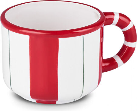 Karaca New Year Yılbaşı Candy Stripe Kupa 570 ml