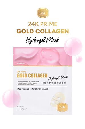 24 K Altın ve Kolajen İçeren Kırışıklık Karşıtı Hidrojel Maske 24K Prime Gold Collagen Hydrogel Mask