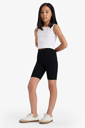 Kız Çocuk Biker Penye 2'li Tayt