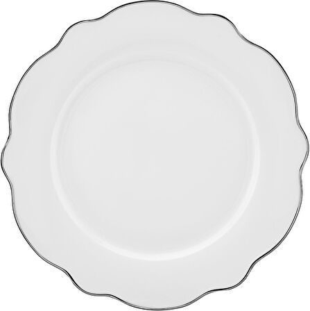 Karaca Daisy Platinium Wave Shape Bol Kaseli 27 Parça 6 Kişilik Porselen Yemek Takımı