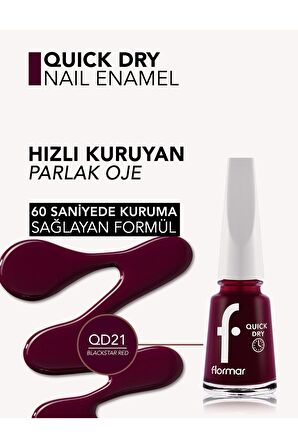 Flormar Quick Dry Hızlı Kuruyan İnce Yapılı & Parlak Bitişli Oje