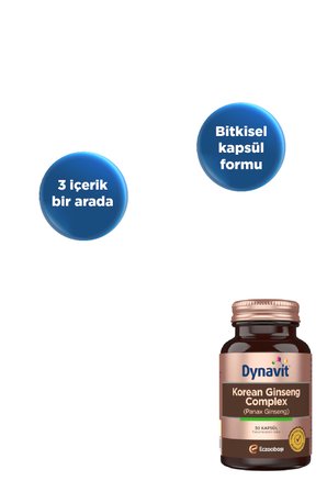 Eczacıbaşı Dynavit Korean Ginseng Complex Takviye Edici Gıda 30 Kapsül