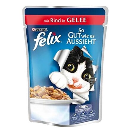 Felix Sığır Etli Kedi Yaş Mama 85 Gr