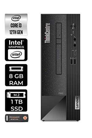 Lenovo ThinkCentre Neo 50S i3 12100 8GB RAM 1TB SSD W11PRO 11SX002VTX MASAÜSTÜ PC & PER4 BELLEK