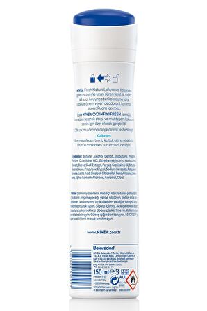 Nivea Deodorant Sprey Fresh Natural Kadın 150 Ml