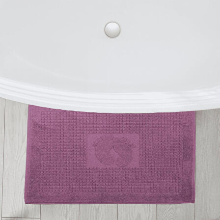 Homedius Banyo Kareli Ayak Desenli Pamuk Ayak Havlusu 50x70cm