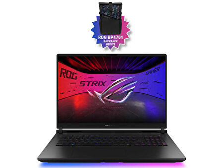 Asus ROG Strix SCAR 18 G835LW-SA128 16GB GeForce RTX5080 175w Intel Ultra 9 275HX 64GB RAM 2TB Performance SSD 18 inç WQXGA 240Hz 