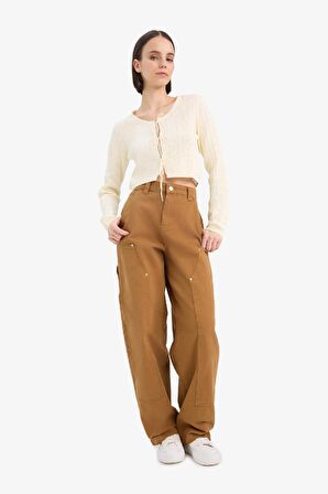 DeFacto Coool Baggy Fit Gabardin Pantolon Cepli Normal Bel E4028AX25SPBG633