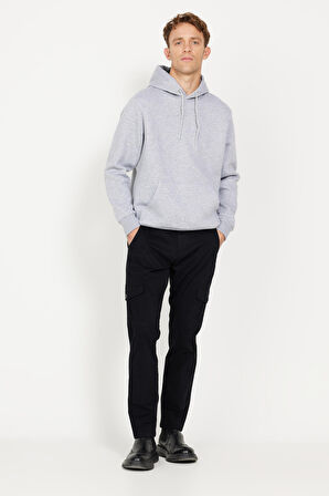 Slim Fit Dar Kesim Kargo Cepli Pamuklu Esnek Pantolon