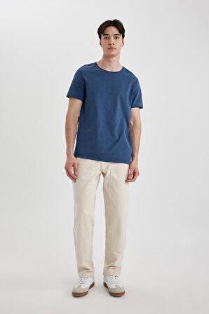 DeFacto Regular Fit Bisiklet Yaka Basic Düz Kısa Kollu Tişört B3491AX24SPIN233