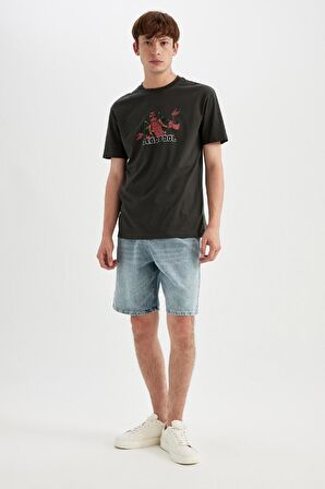DeFacto Deadpool Regular Fit Bisiklet Yaka Kısa Kollu Tişört C5996AX24HSAR221