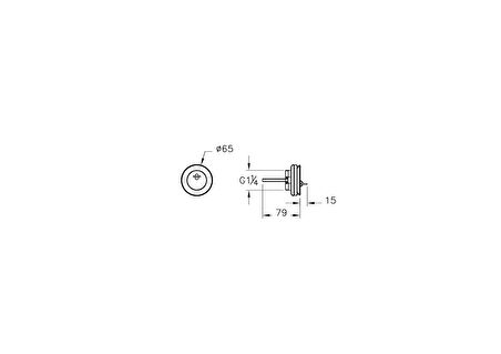 VitrA A45137 Yuvarlak Lavabo Süzgeci, Sabit, Krom