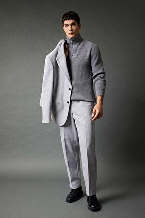 DeFacto Standart Fit Dik Yaka Selanik Kumaş Kazak A9511AX23WNGR93