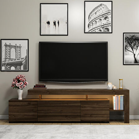 Beliz Işıklı Tv Ünitesi Ceviz