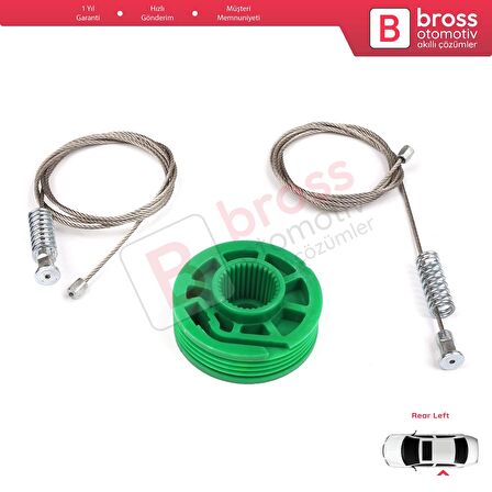 Audi A6 C5 4B 1997-2005 Allroad 4BH 4/5 Kapı 4B0839461 İçin Arka Sol Cam Kriko Tamir Seti