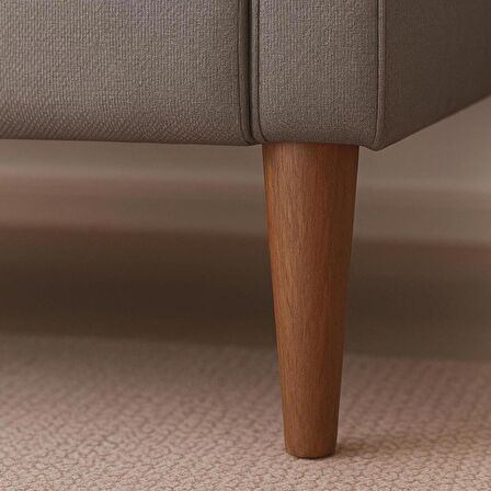 Ahşap Ayak 15 Cm 2'li Set Koyu Meşe M8 Civatalı Bağlantı Aparatlı Dolap Mobilya Koltuk Kanepe Destek Ayağı Ayakları