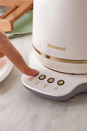 Homend Royaltea 1760H Konuşan Çay Makinesi Krem Gold