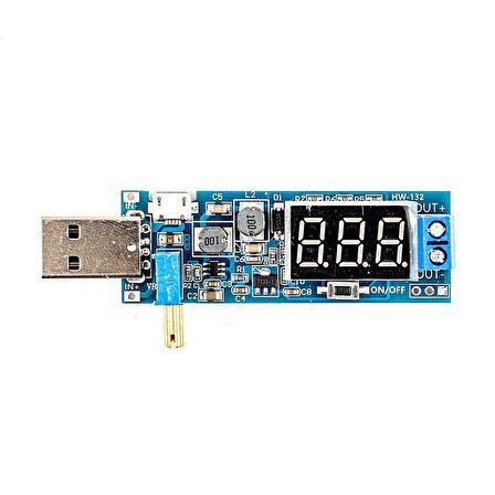 5V'dan 3.3V 9V 12V 24V'a DC-DC USB Gerilim Yükseltici Modülü