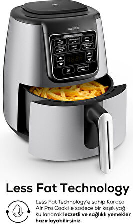 Karaca Air Pro Cook Xl 2 In 1 Konuşan Airfryer Cool Gray