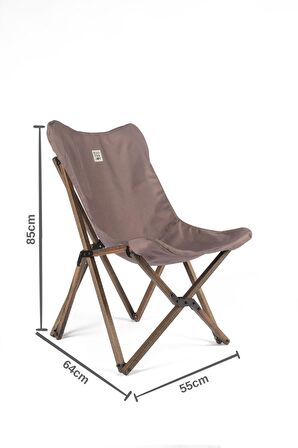 BAG THE JOY AHŞAP KATLANIR MASA SANDALYE SETİ – 50*50*50cm ANTRASİT - KOYU GRİ