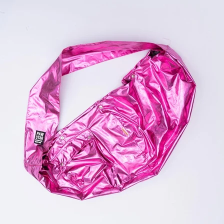 Pawstar Parlak Fuşya Crossbody Küçük Irk Köpek Çapraz Taşıma Çantası