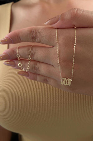 14 Ayar Altın Allah Yazılı Kolye