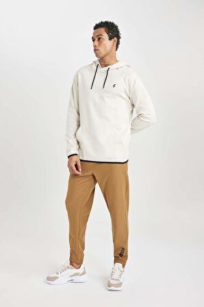 DeFactoFit Dokuma Esnek Multifonksiyonel Sporcu Jogger Eşofman Altı Slim Fit Dar Kesim Çift Cepli C1212AX24SPKH457