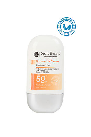 Opale Beauty SunScreen Cream 50ml SPF 50+ PA++++  UVA ve UVB Tam Koruma - Shea Butter+HYA 