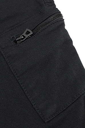 Panço Erkek Çocuk Düğmeli Pantolon Siyah