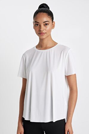 DeFactoFit Standart Fit Bisiklet Yaka Sporcu Kısa Kollu Tişört D0639AX24AUWT34