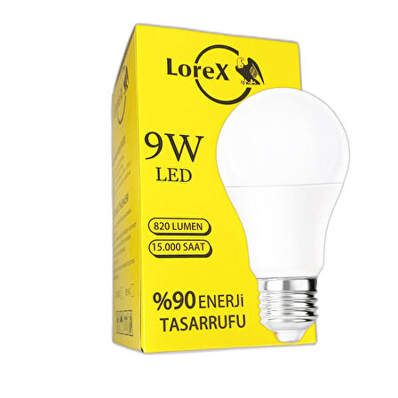 LOREX LR-LA9- 3 Adet LED Ampul , 9W