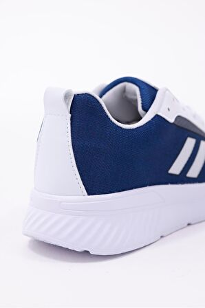 Dijital Baskılı Unisex Mavi Sneaker - Beyaz Desenli Günlük Ayakkabı
