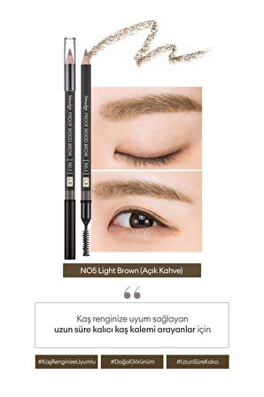 Bulaşmayan Kalıcı Doğal Kaş Kalemi  Smudge Proof Wood Brow (Light Brown)