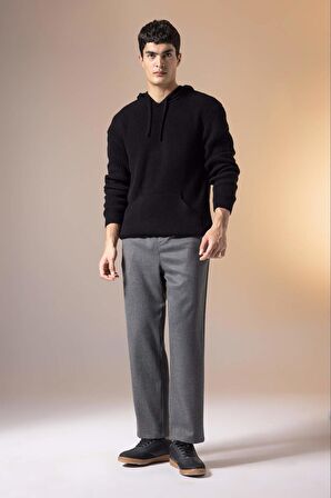 DeFacto Pantolon Relax Fit Beli Bağcıklı Cepli Basic Düz Düz Paça B7336AX23WNAR162