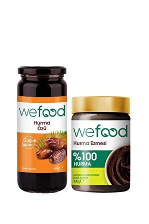 Wefood %100 Sade Hurma Ezmesi 400 gr + Wefood Hurma Özü 640 gr
