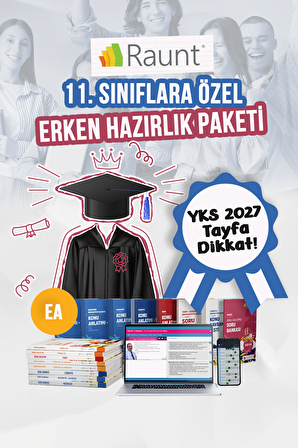 Raunt YKS 2027 Eşit Ağırlık Erken Başlangıç Paketi (11. Sınıf) | 2 Yıl Takip, Koçluk ve Kamplar Dahil