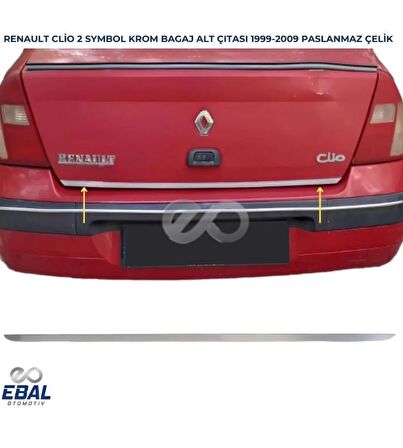 Renault Clio 2 Symbol Krom Alt Bagaj Çıtası 1999-2009 P.Çelik
