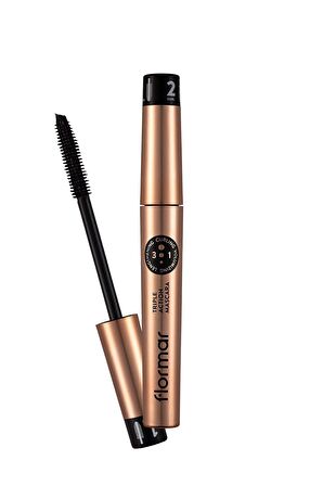 Flormar 3 Kademeli Ayarlanabilir Maskara (SİYAH) - Triple Action Mascara - 001 - 8690604275588