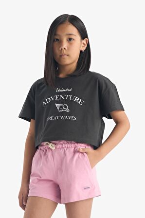 DeFacto Kız Çocuk Beli Lastikli Baskılı Şort A2455A825HSPN444