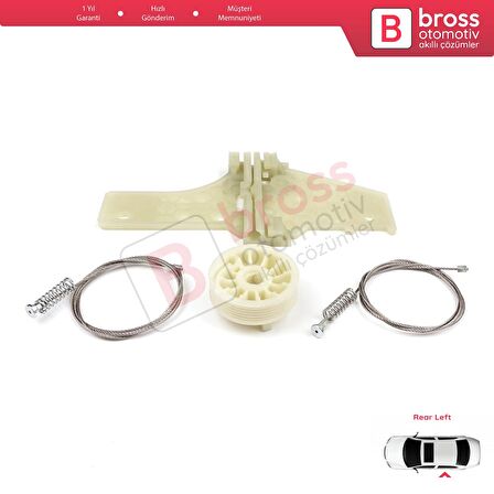 Peugeot 207 WA WC WK SW 2006–2015 5-Kapı 9223A3 İçin Elektrikli Arka Sol Cam Kriko Tamir Seti