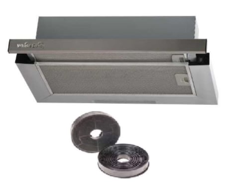 White Daısy F6 Çift Motor Çift Filtre Inox Panel Sürgülü Aspiratör (Bacasız Kullanıma Uygun Karbon Filtreli)