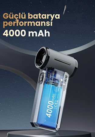 F72 Violent Turbo Jet Fan | Taşınabilir Şarjlı Hava Üfleyici | (130000RPM) - Güçlü Vakum ve Üfleme