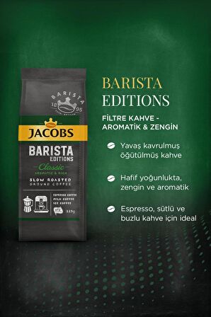 Jacobs Barista Editions Classic Filtre Kahve 225 gram Zengin Aroma